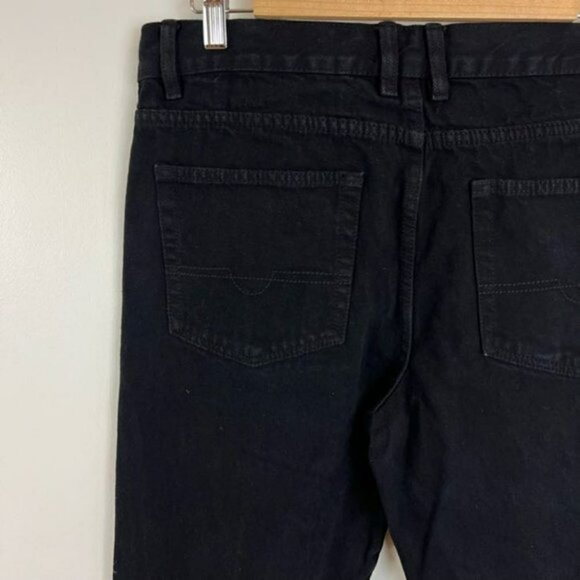 Mountain Ridge Black Straight Leg Sturdy 100% Cotton Dad Jeans Pants - Size 34 - Picture 4 of 13